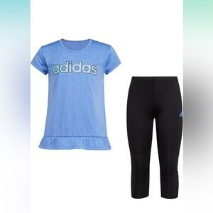 ADIDAS  Girls 2-piece Mélange Tee & Capri Tight SetSweatsuit